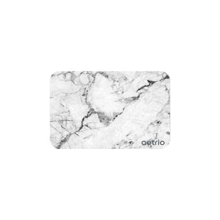 Diatomite Absorbent Mat White Marble | Bath Mat