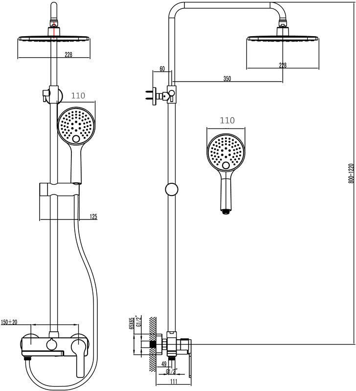 FN-12091BN | Shower System