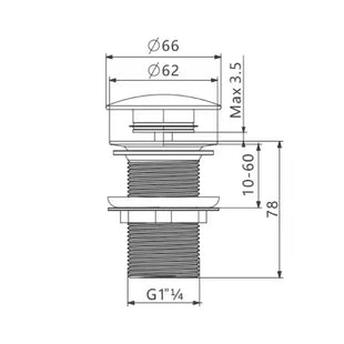 FWS-032B | Waste Fitting Non Overflow Black