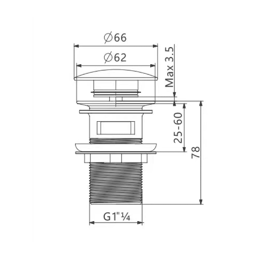 FWX-031B | Waste Fitting Black